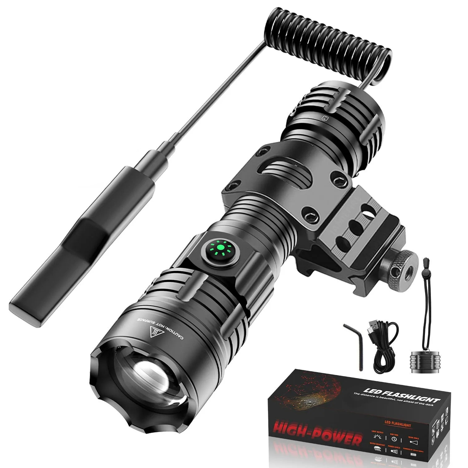 Weapon-Mounted White Laser Tactical Flashlight