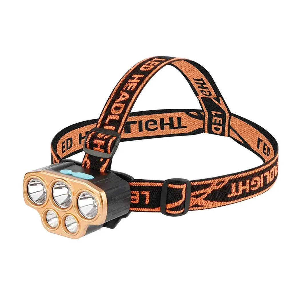 8LED Powerful Rechargeable Headlamp for Outdoor Use