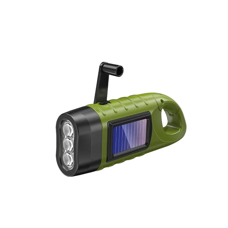 Solar & Hand Crank LED Flashlight