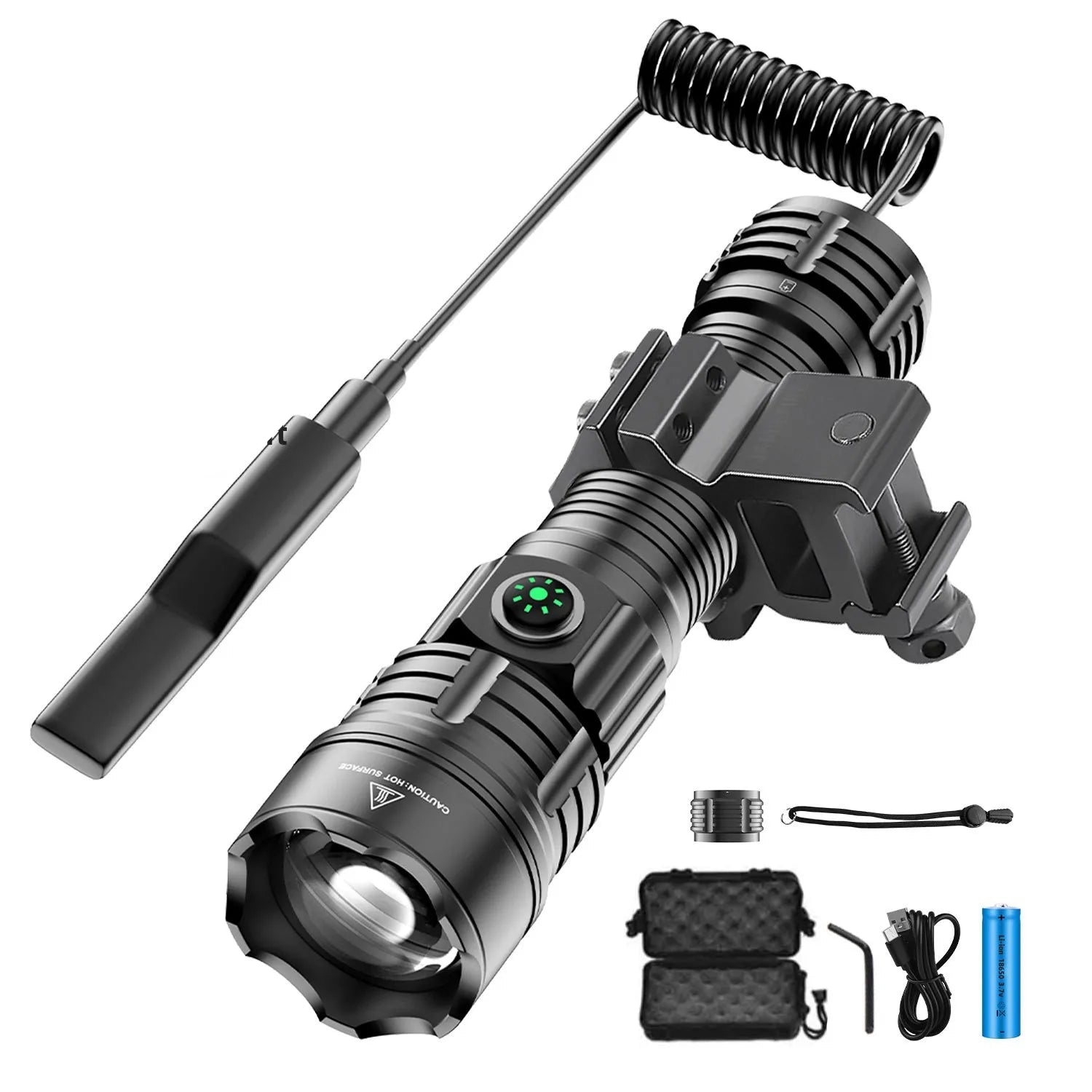 Weapon-Mounted White Laser Tactical Flashlight