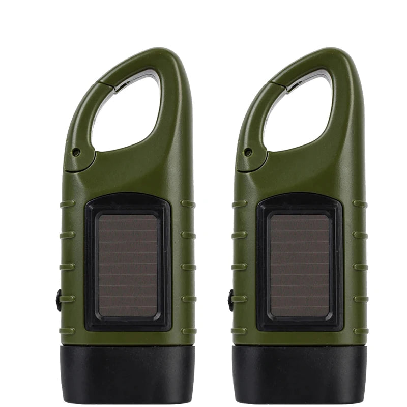 Solar & Hand Crank LED Flashlight