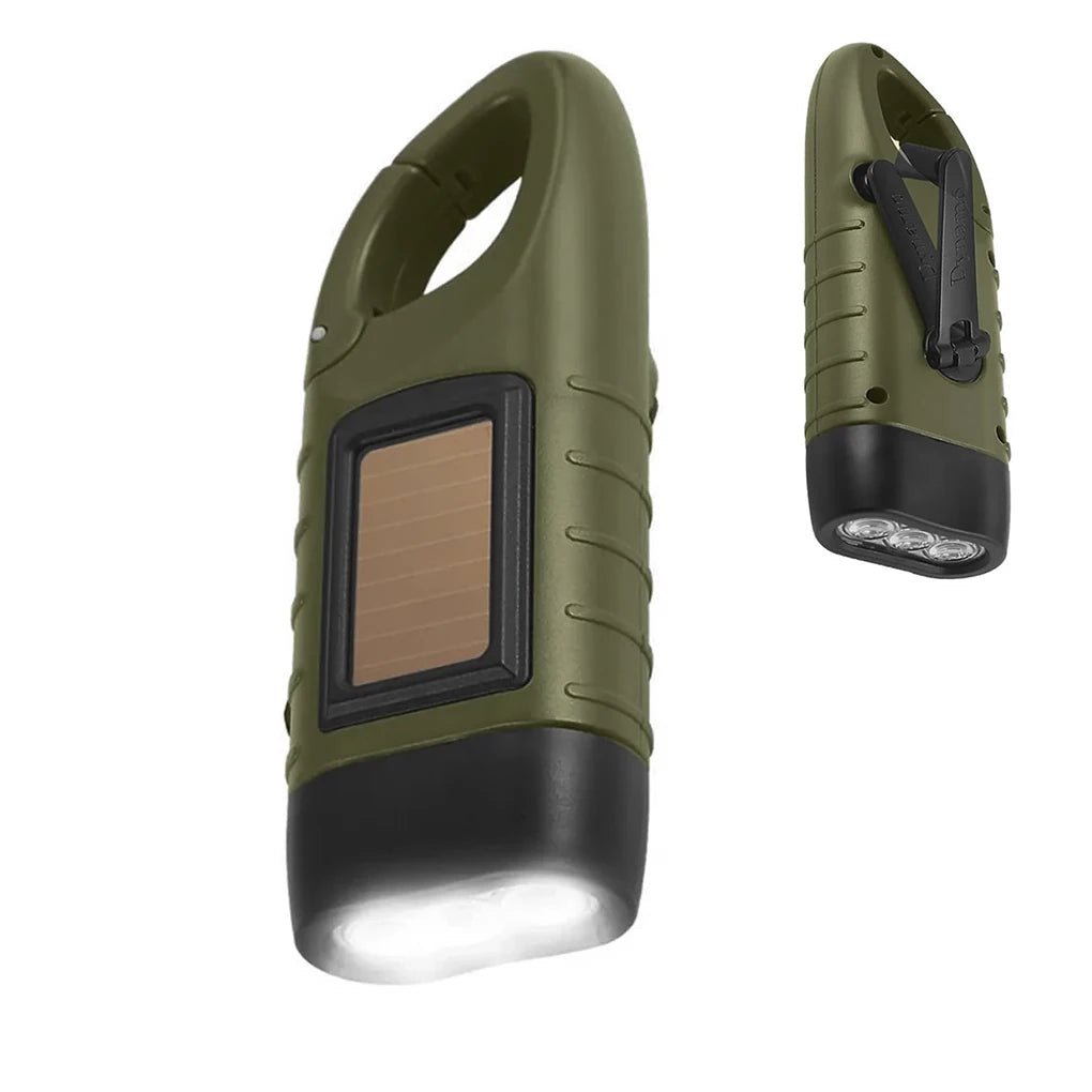 Solar & Hand Crank LED Flashlight