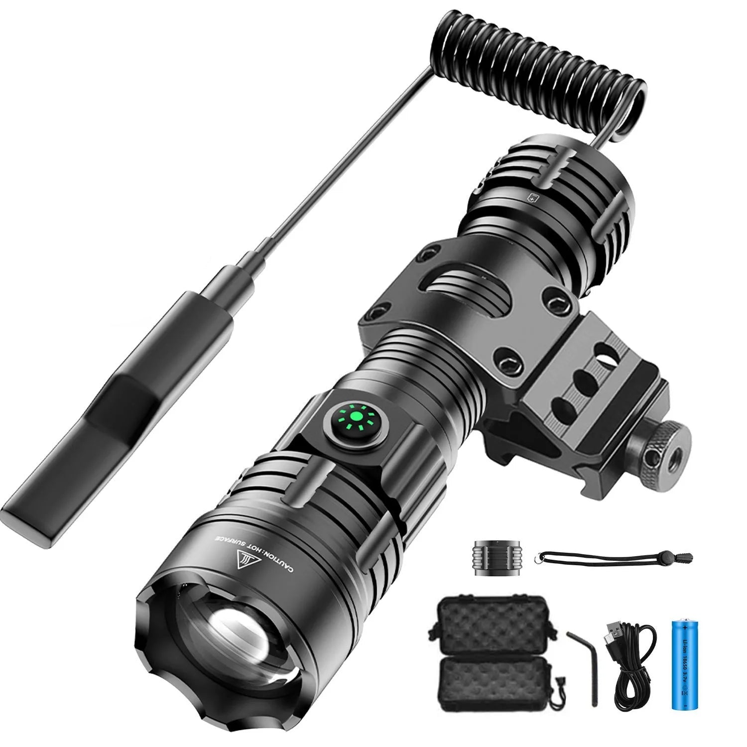 Weapon-Mounted White Laser Tactical Flashlight
