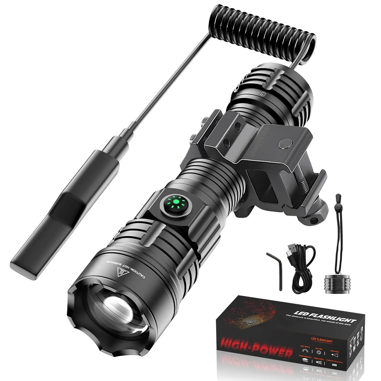 Weapon-Mounted White Laser Tactical Flashlight